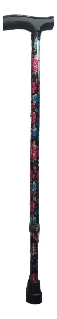 Bastón Mobicare Mango Alemán Con Flores Sc2041-20 Color Multicolor
